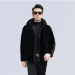 Black hooded jacket