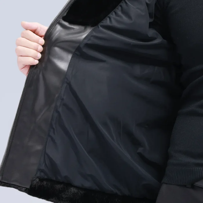 Black hooded jacket