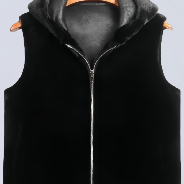 Hooded vest coat