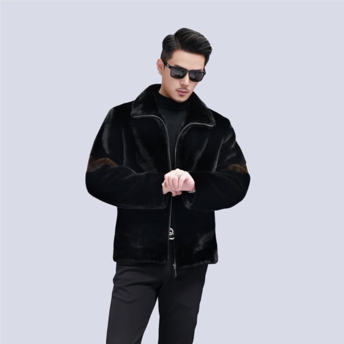 Men's Black Fur Jacket