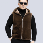 Hooded vest coat