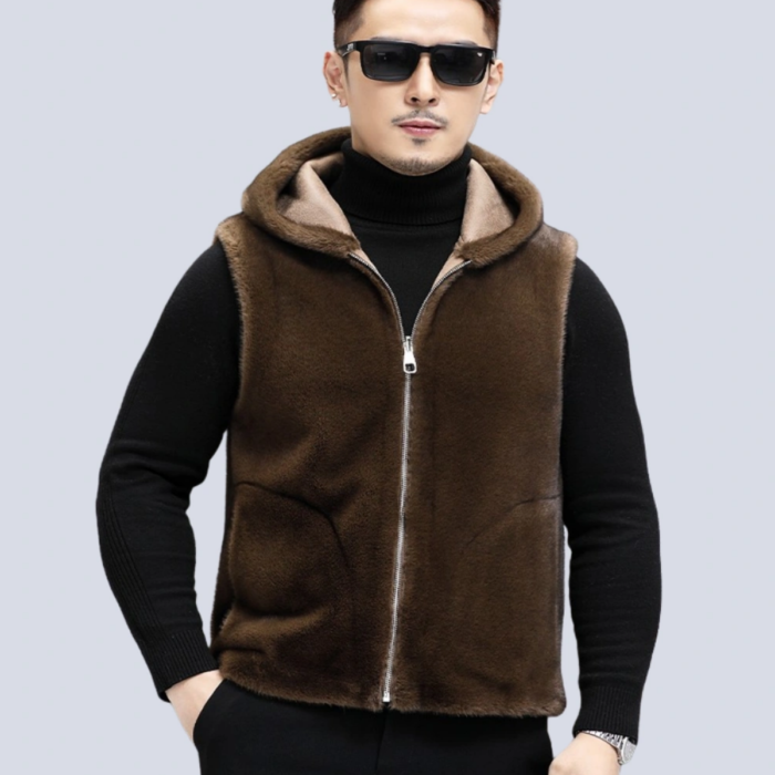 Hooded vest coat